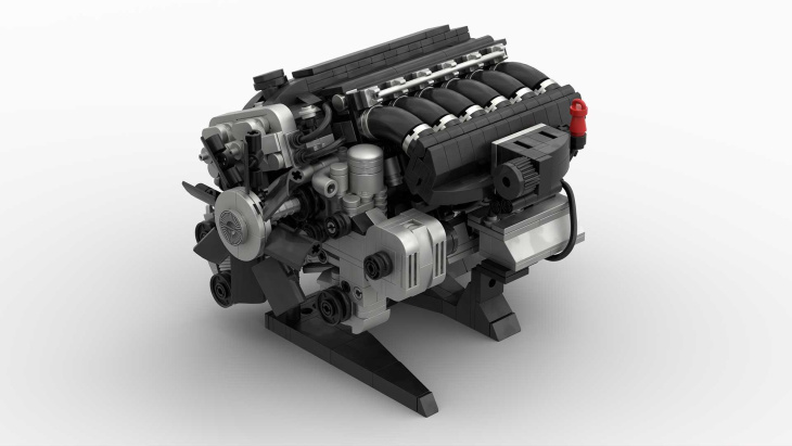 deze geweldige bmw m3-motor van lego bestaat uit 1.150 blokjes