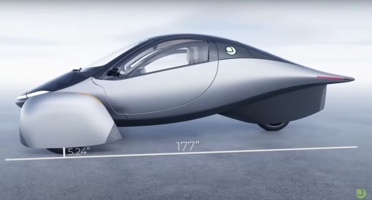 startup aptera presenteert zonneauto in de vorm van lichte driewieler met actieradius van 650 km - maar of die in productie gaat...
