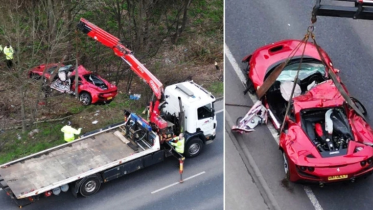 ferrari f8 tributo raakt van de weg en kantelt, oorzaak van het fatale ongeluk gezocht