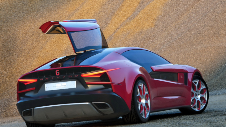 de futuristische italdesign giugiaro brivido: een 300 pk sterke explosie van snelheid, technologie en design.