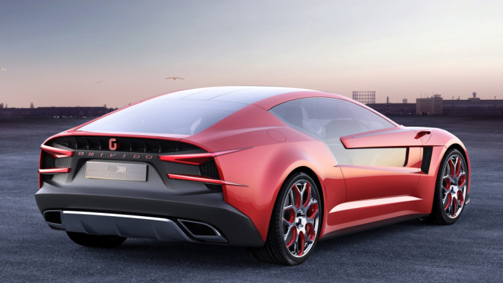 de futuristische italdesign giugiaro brivido: een 300 pk sterke explosie van snelheid, technologie en design.