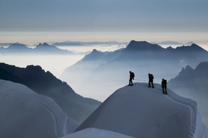 pure alpinestijl: 8km klimmen met alleen hoognodig materiaal