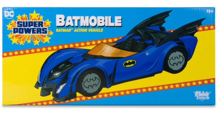retro speelgoed dc super powers, er is ook de batmobile en de invisible jet...